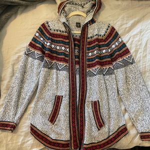 Peruvian alpaca full zip sweater
